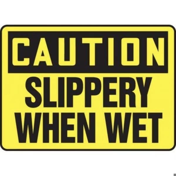 Accuform OSHA CAUTION SAFETY SIGN SLIPPERY FRMSTF624XL FRMSTF624XL - main